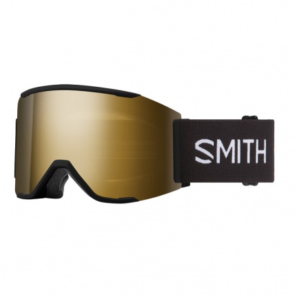 Smith Squad Mag Black Chromapop Gold Mirror Snow Goggles
