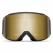 Smith Squad Mag Black Chromapop Gold Mirror Snow Goggles Front