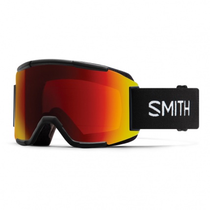 Smith Squad Black ChromaPop Sun Red Snow Goggles