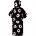 Mystic Poncho Velour Black White Changing Robe