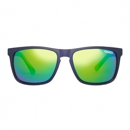 Sinner Oak Matte Black Green Polarised Sunglasses