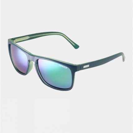 Sinner Oak Matte Black Green Polarised Sunglasses