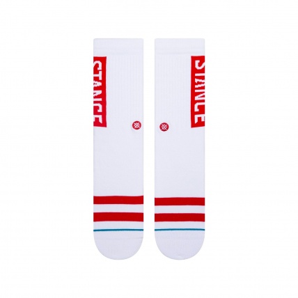 Stance Casual OG Crew Socks White Red