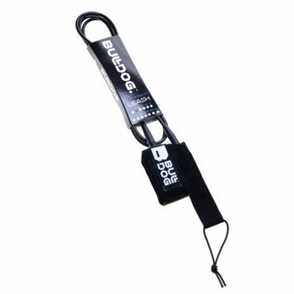 Bulldog Surf Straight 9ft Ankle Surf Leash Black White