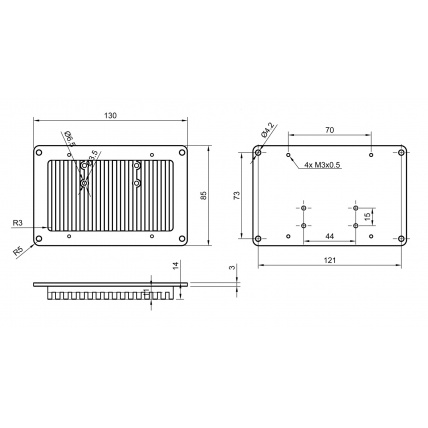 ATBShop Simple ESC Heatsink for Unity and FSESC Dimensions