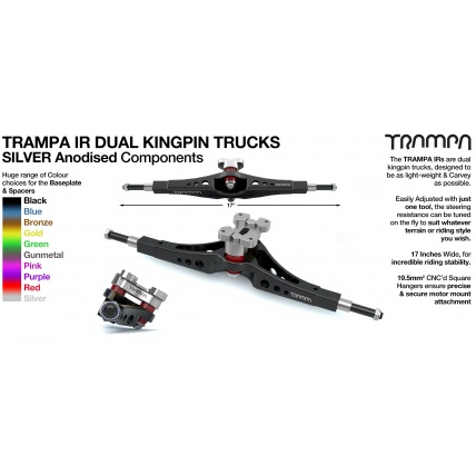 Trampa IR Dual Kingpin Mountainboard Truck Silver