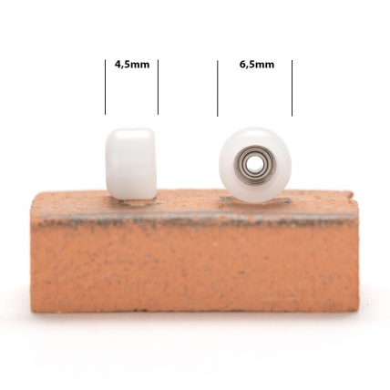 Miniwhees White Fingerboard Bearing Wheels 2