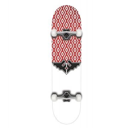 Wings V5 Complete Skateboard Red 7.75