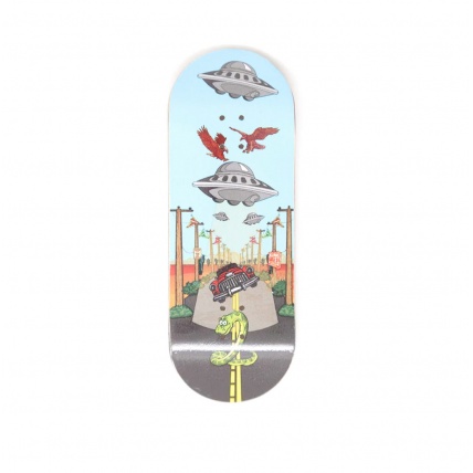 Skull Alien Invasion 34mm Wooden Fingerboard Deck