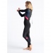 C-Skins Womens Element 3:2 Back Zip Full Wetsuit in Black Slate Coral SIDE