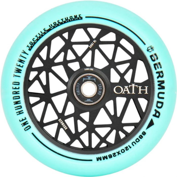 Oath Bermuda 120mm Black Teal Scooter Wheel