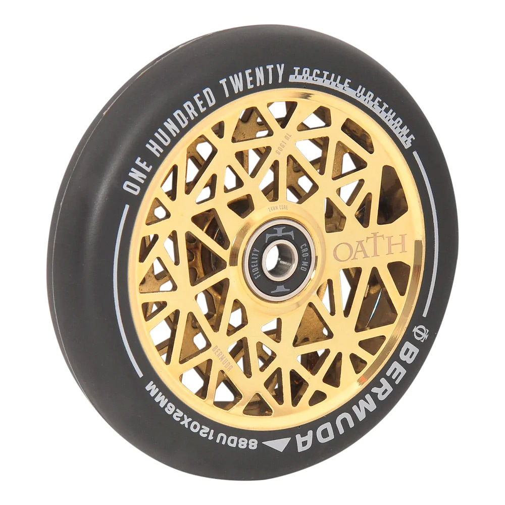 Oath Bermuda 120mm Gold Black Scooter Wheel