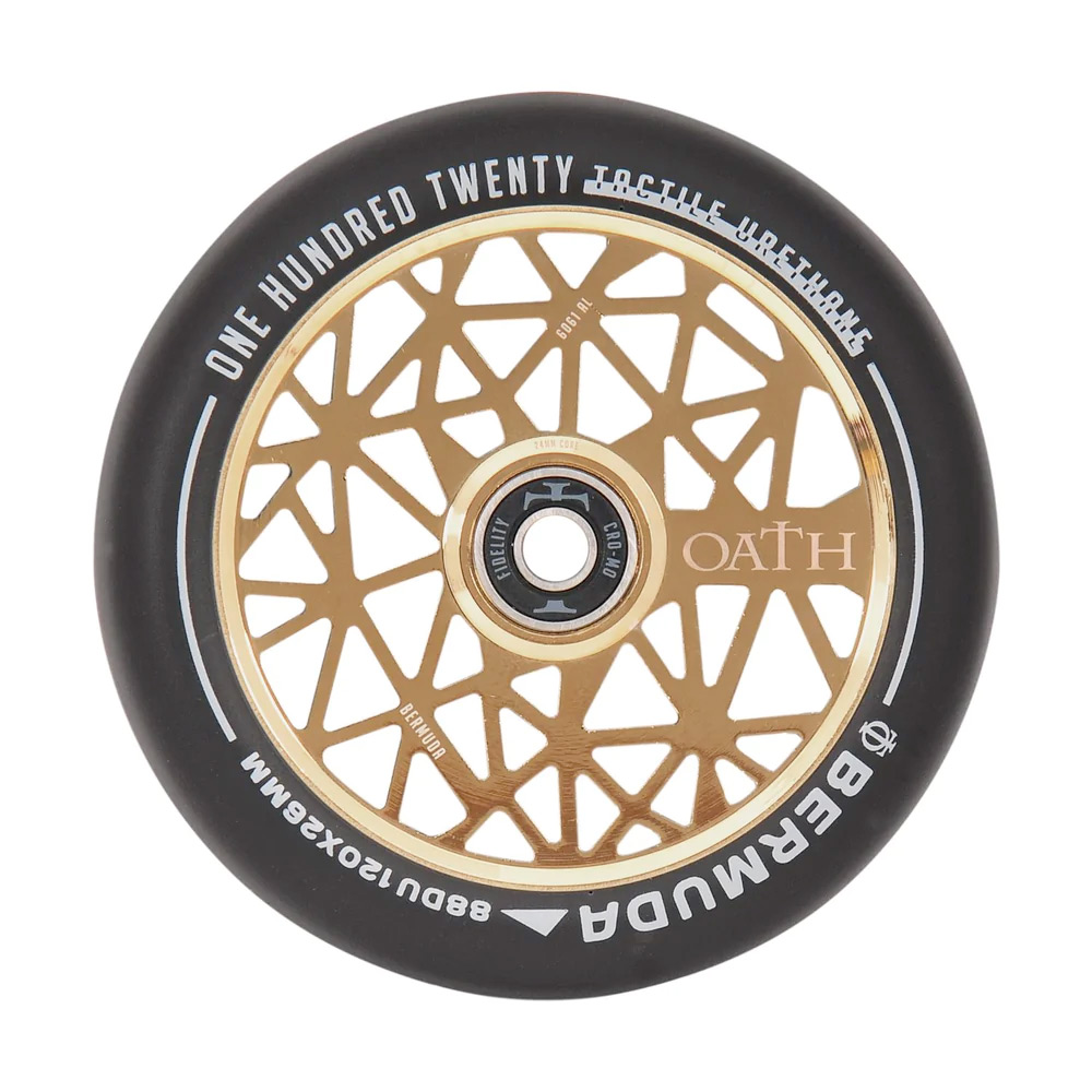 Oath Bermuda 120mm Gold Black Scooter Wheel