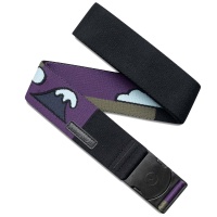 Arcade Belts  - Hanna Eddy Wave Black Ivy Green Stretch Belt