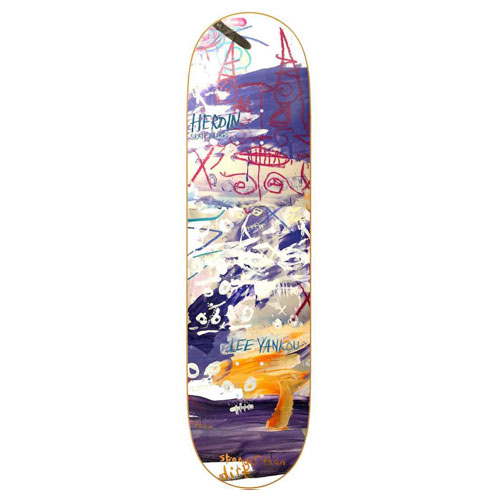 Heroin Skateboards Lee Yankou Painted Skateboard Deck - ATBShop.co.uk