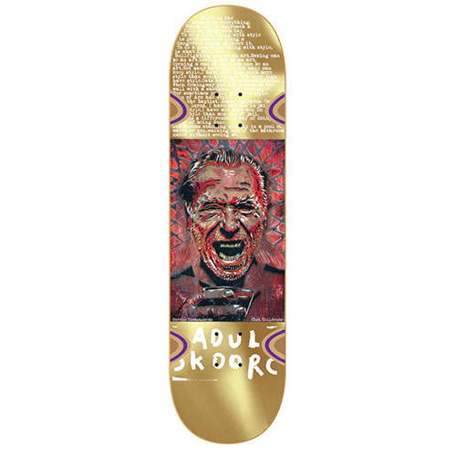 Heroin Skateboards Chet Childress Gold Buk 8.625 Skateboard Deck 8.625