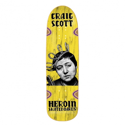 Heroin Skateboards Craig Questions Joan 9.5 Skateboard Deck