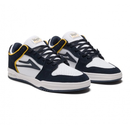 Lakai Telford Low Manch Navy White Skate Shoes