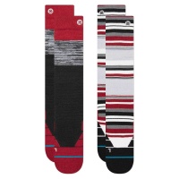 Stance - Blocked Red 2 Pack Poly Blend Snow Socks