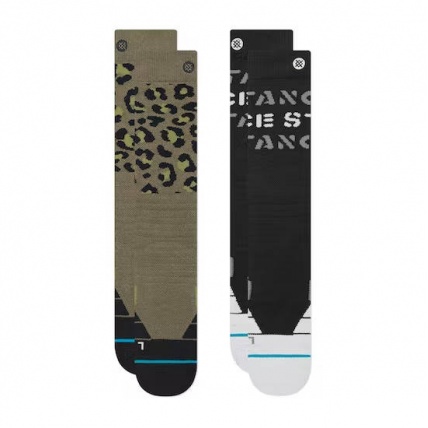 Stance Barracks Black 2 Pack Poly Blend Snow Socks