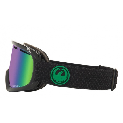 Dragon D1 OTG Split Lumalens Green Ioni + Amber Snow Goggle