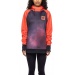 686 Womens Bonded Fleece Pullover Hoody Hot Coral Colourblock