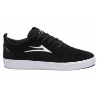 Lakai Bristol Black and White Suede Skate Shoes