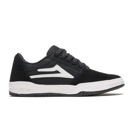 Brighton Kids Skate Shoes Black White Suede