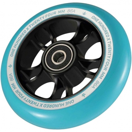 100mm Scooter Wheel Teal and Black