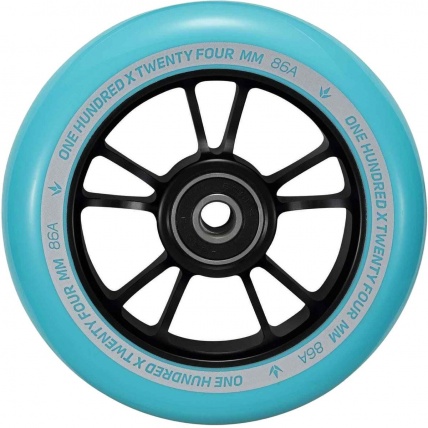 100mm Scooter Wheel Teal and Black