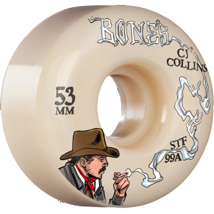 STF CJ Collins Cowboy Up 99A V2 White Skateboard Wheels