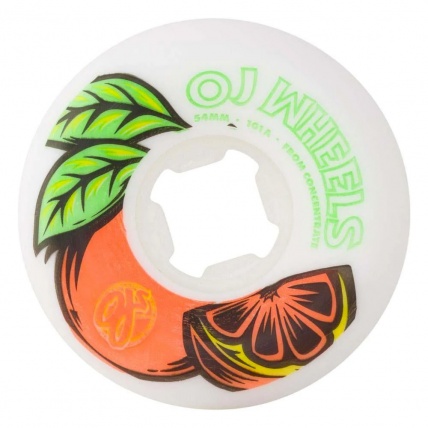 From Concentrate Hardline 101a White 54mm Skateboard Wheels