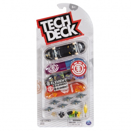 Tech Deck Fingerboard Deluxe Assorted 4 Pack Element