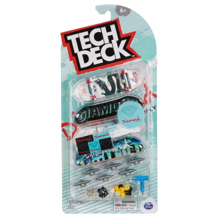 Tech Deck Fingerboard Deluxe Assorted 4 Pack Diamond