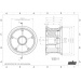 MBS Rockstar Pro II XL Aluminium Hub Drawing Dimensions