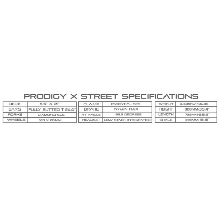 Blunt Prodigy X Street White Stunt Scooter Specs