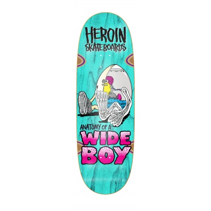 Heroin Deck Anatomy of a Wide Boy 10.4in Skateboard Deck