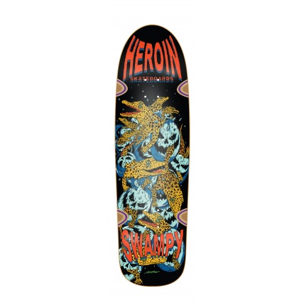 Heroin Deck Swampy x Hirotton Gators Deer Man Shape 9.125in Skateboard Deck