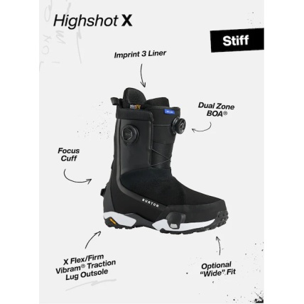 Burton Highshot X Step On Black Mens Snowboard Boots