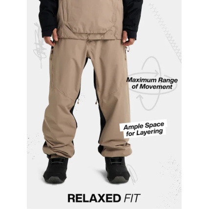 Burton Reserve 2L Mens Relaxed Bib Pants True Black