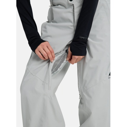 Burton Reserve 2L Womens Relaxed Pants Gray Cloud