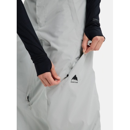 Burton Reserve 2L Womens Relaxed Pants Gray Cloud
