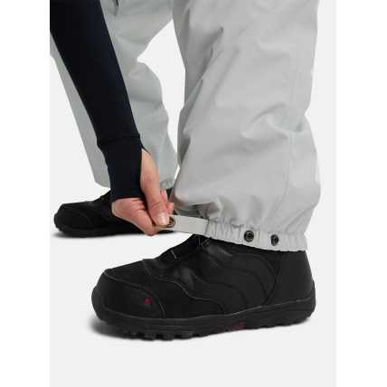Burton Reserve 2L Womens Relaxed Pants Gray Cloud