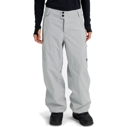 Burton Reserve 2L Womens Relaxed Pants Gray Cloud
