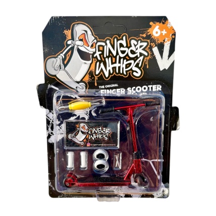 Finger Whips Red Chrome Finger Scooter
