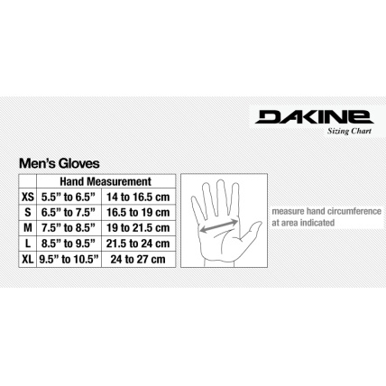 Dakine Leather Scout Glove Size Chart