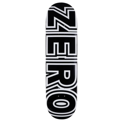 Zero Bold Black White Skateboard Deck
