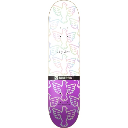 Blueprint x Sky Brown x MLSL Collab Bird Holo White 8.0 Deck