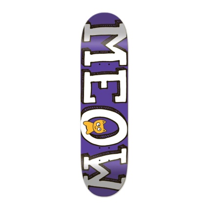 Meow Logo Purple 8.0 Skateboard Deck