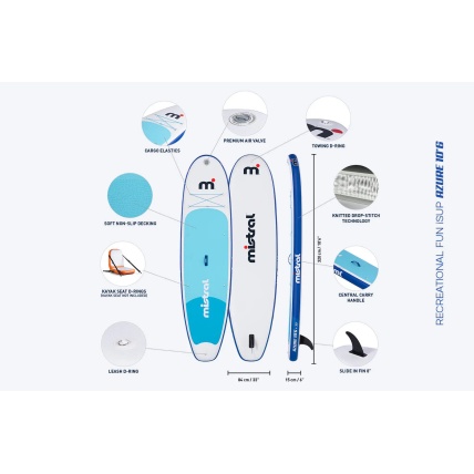 Mistral Azure 10ft 6in x 33 All Round SUP Inflatable Paddleboard